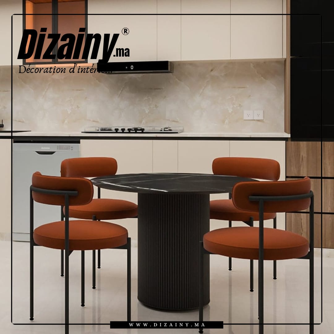 Pack glamour Table à manger + 4 Chaises
