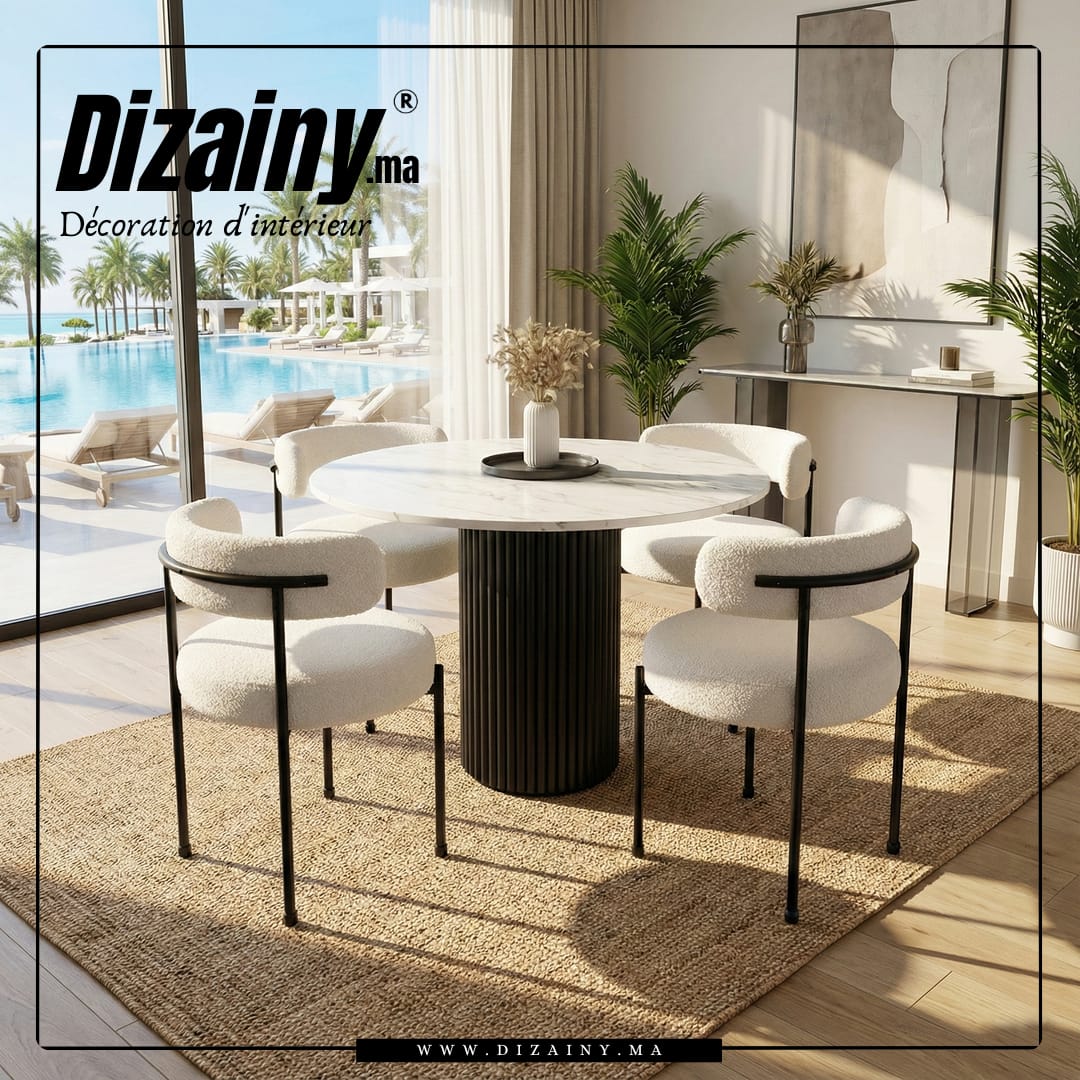 Pack glamour Table à manger + 4 Chaises