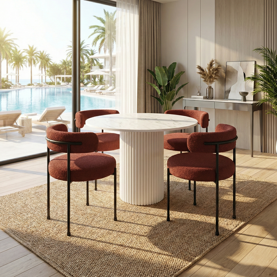 Pack glamour Table à manger + 4 Chaises