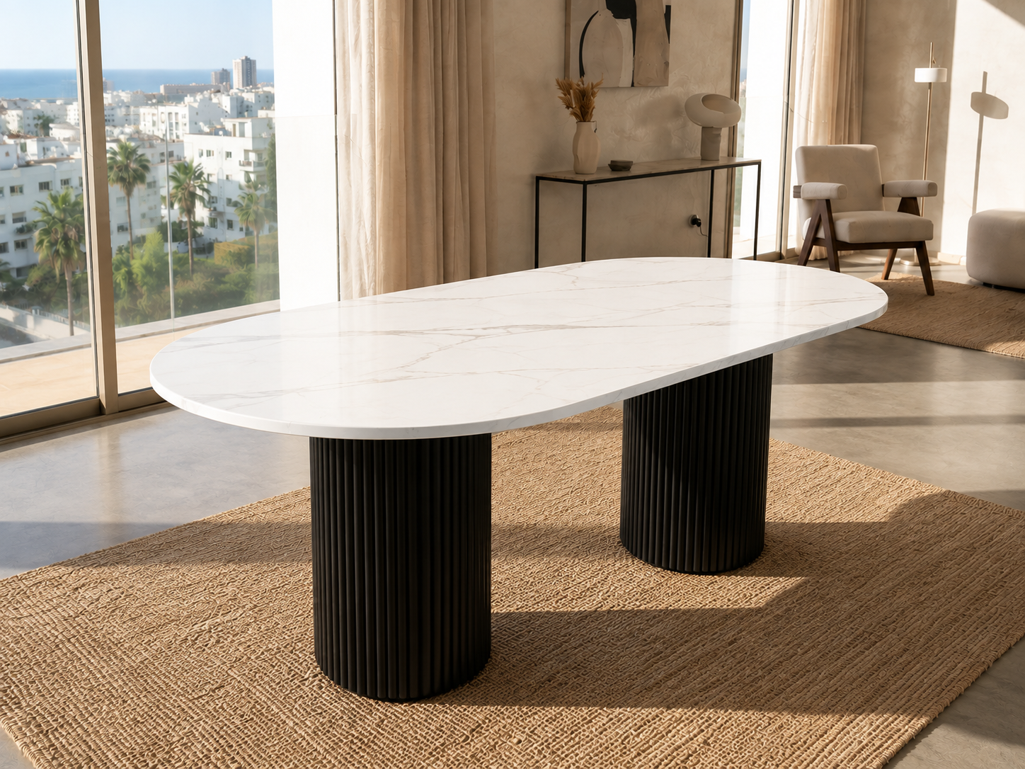Siliya duo table ovale
