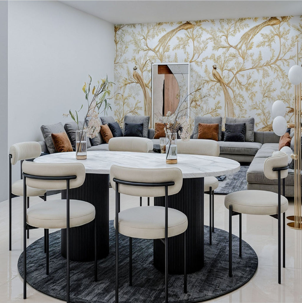 Pack Glamour table à manger et 6 chaisses