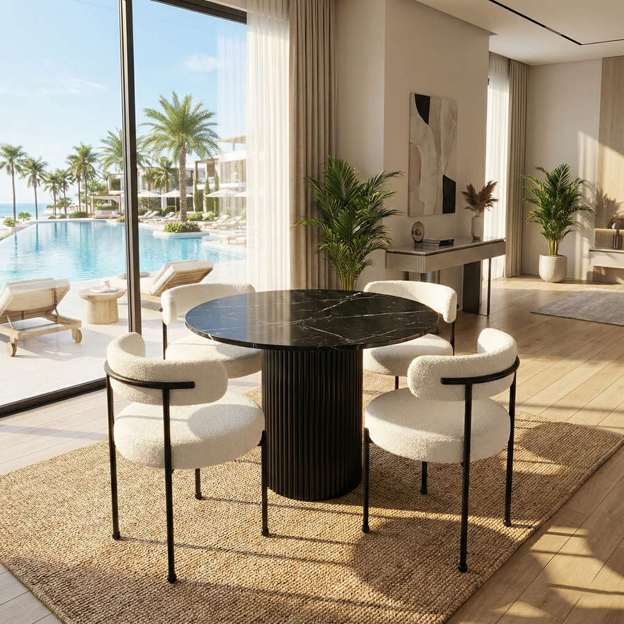 Pack glamour Table à manger + 4 Chaises