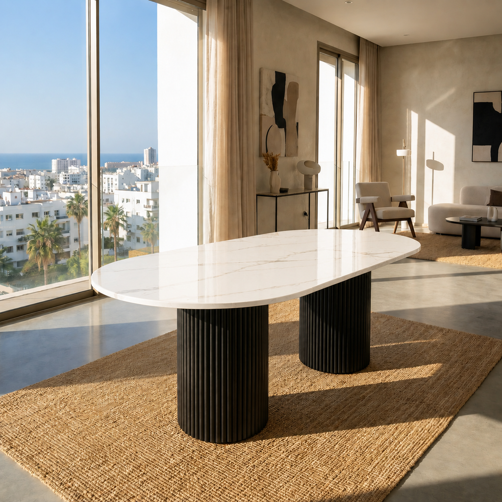 Siliya duo table ovale